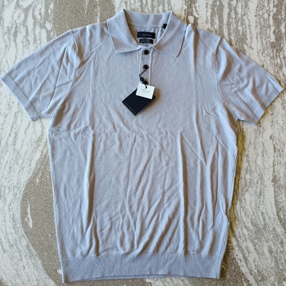 Porter & Ash Men's Luxury Knit Polo Shirt New Size Large - Picture 2 of 2